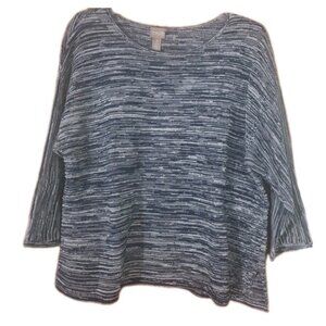 Chicos Size 2 Sweater Women Blue Lightweight. HL194